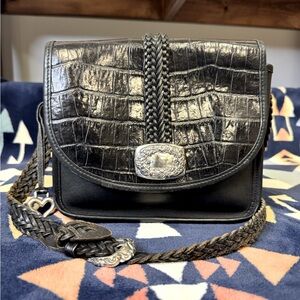 Brighton Vintage Alligator Embossed Crossbody